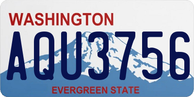 WA license plate AQU3756
