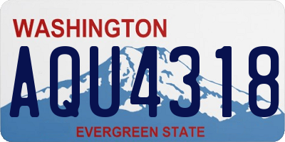 WA license plate AQU4318