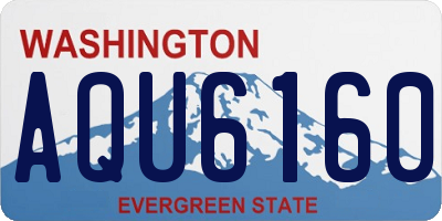 WA license plate AQU6160