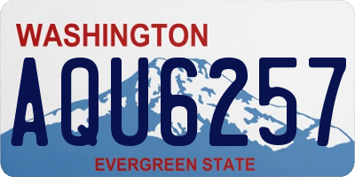 WA license plate AQU6257