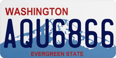 WA license plate AQU6866