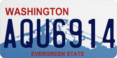 WA license plate AQU6914