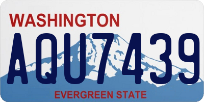WA license plate AQU7439