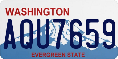 WA license plate AQU7659