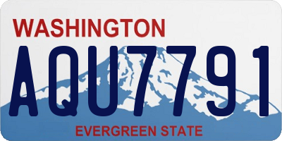 WA license plate AQU7791