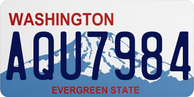 WA license plate AQU7984