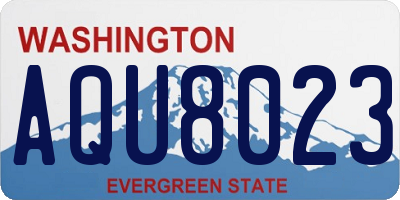 WA license plate AQU8023
