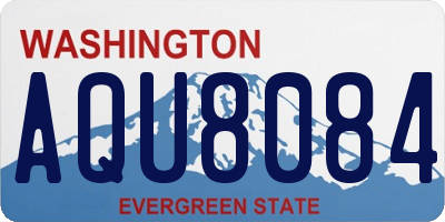 WA license plate AQU8084
