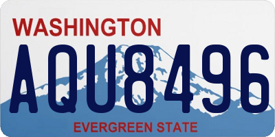 WA license plate AQU8496