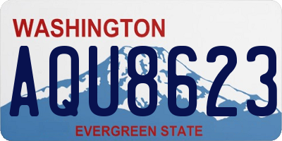 WA license plate AQU8623
