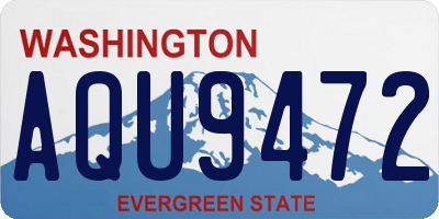 WA license plate AQU9472