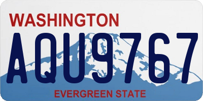 WA license plate AQU9767