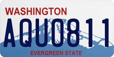 WA license plate AQUO811