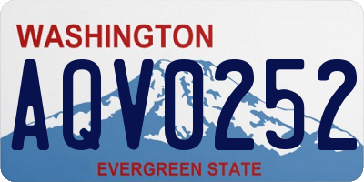 WA license plate AQV0252