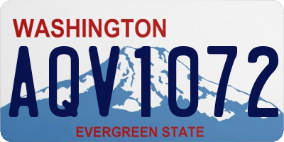 WA license plate AQV1072