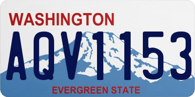 WA license plate AQV1153