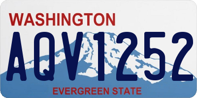 WA license plate AQV1252