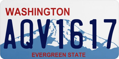 WA license plate AQV1617