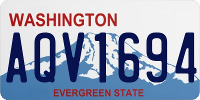 WA license plate AQV1694