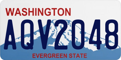WA license plate AQV2048