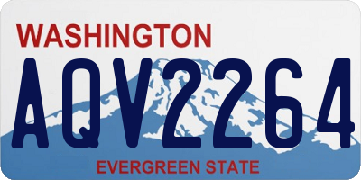 WA license plate AQV2264
