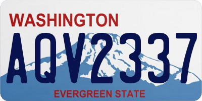 WA license plate AQV2337