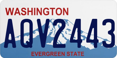 WA license plate AQV2443