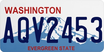 WA license plate AQV2453