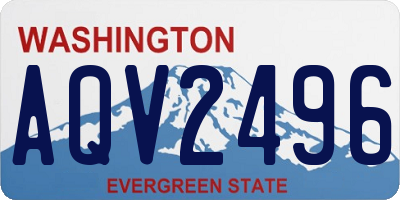WA license plate AQV2496