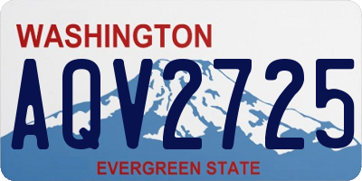 WA license plate AQV2725
