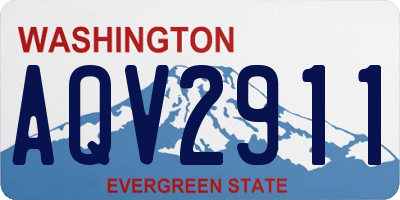 WA license plate AQV2911
