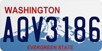 WA license plate AQV3186