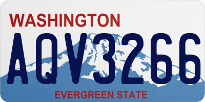 WA license plate AQV3266