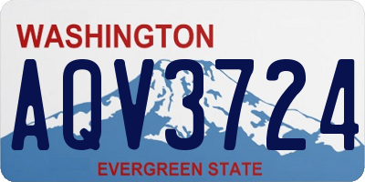 WA license plate AQV3724
