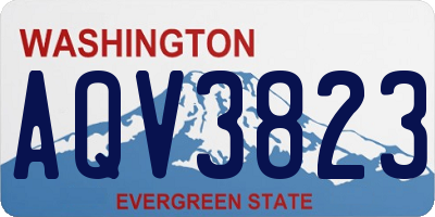 WA license plate AQV3823