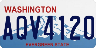 WA license plate AQV4120