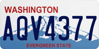 WA license plate AQV4377