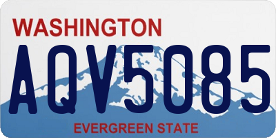 WA license plate AQV5085