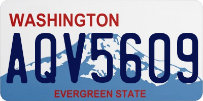 WA license plate AQV5609