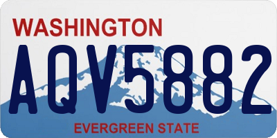 WA license plate AQV5882