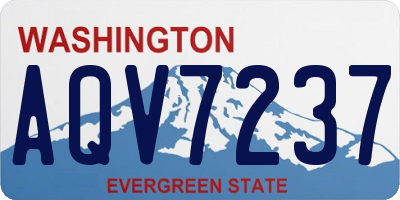 WA license plate AQV7237