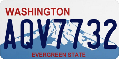 WA license plate AQV7732