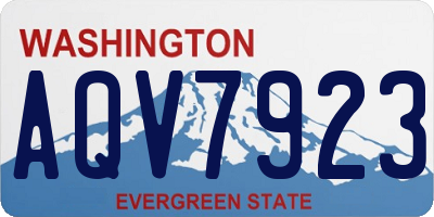 WA license plate AQV7923