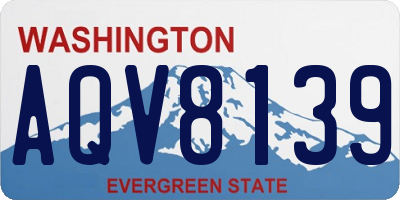 WA license plate AQV8139