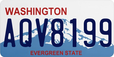 WA license plate AQV8199