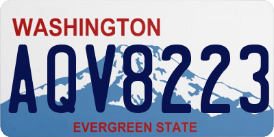 WA license plate AQV8223