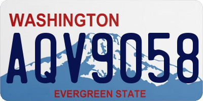 WA license plate AQV9058
