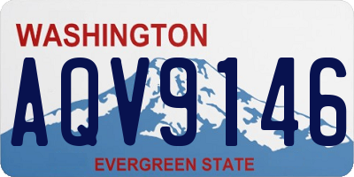 WA license plate AQV9146