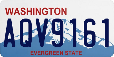 WA license plate AQV9161