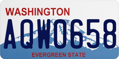 WA license plate AQW0658